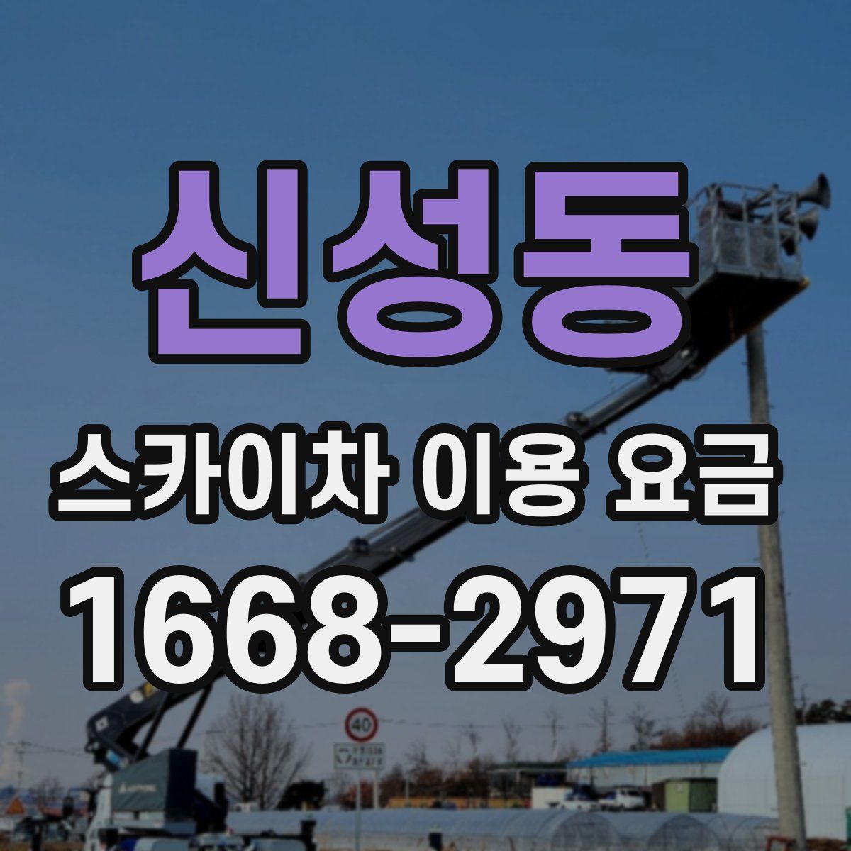 신성동 스카이차 이용 요금