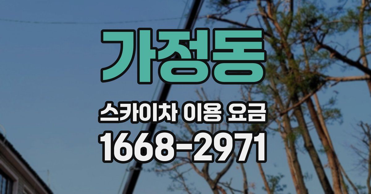 가정동 스카이차 이용 요금