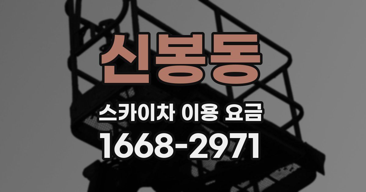 신봉동 스카이차 이용 요금