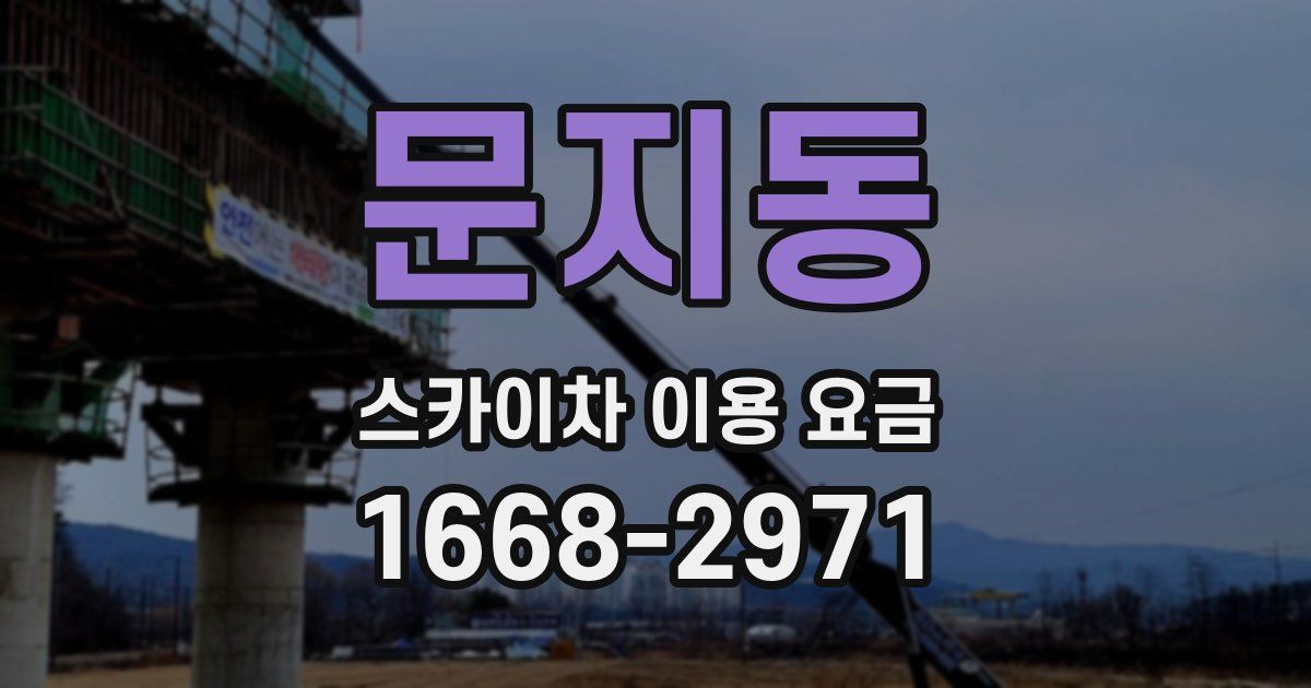 문지동 스카이차 이용 요금