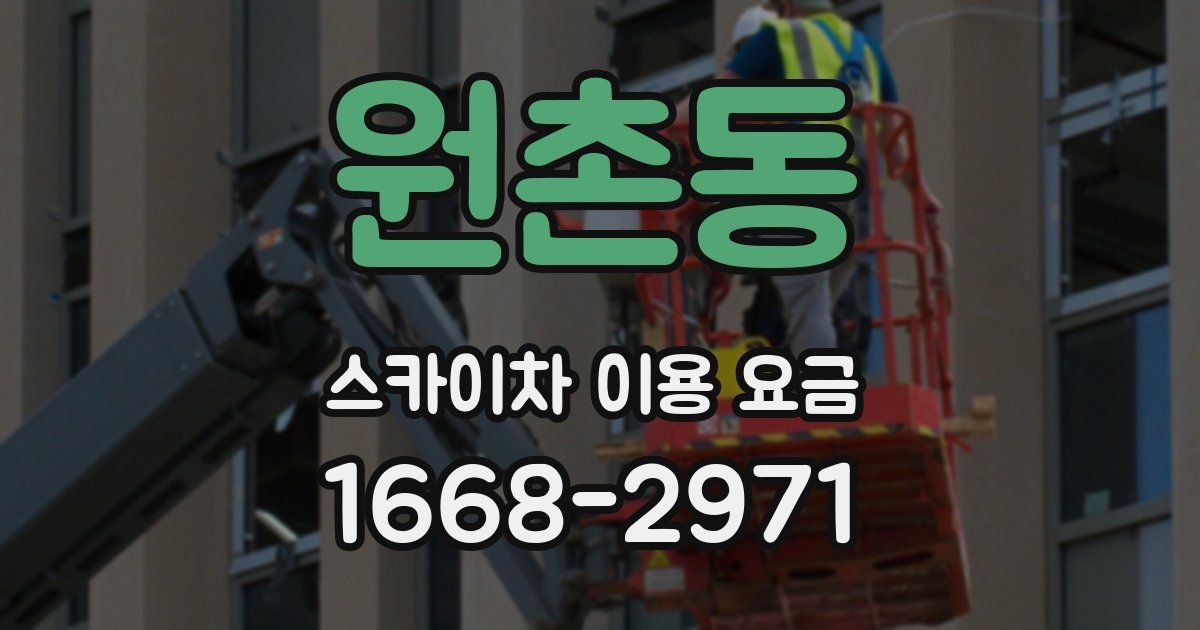 원촌동 스카이차 이용 요금