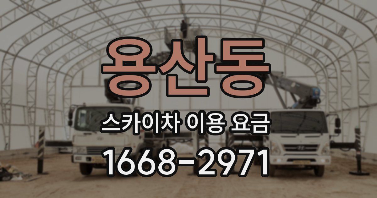 용산동 스카이차 이용 요금