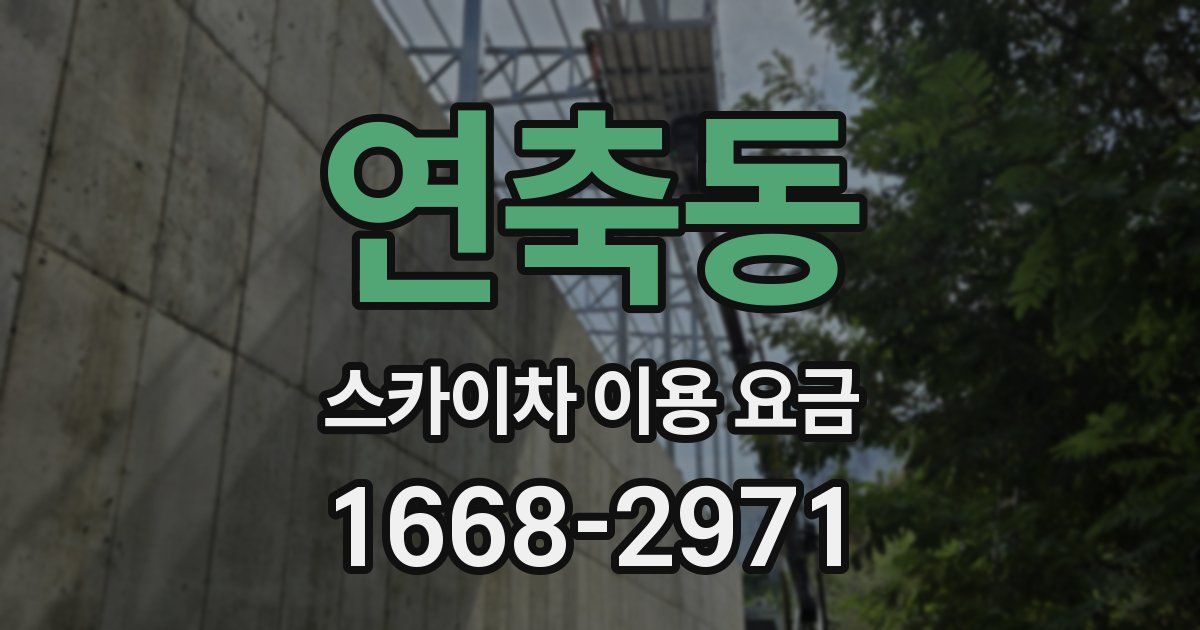 연축동 스카이차 이용 요금