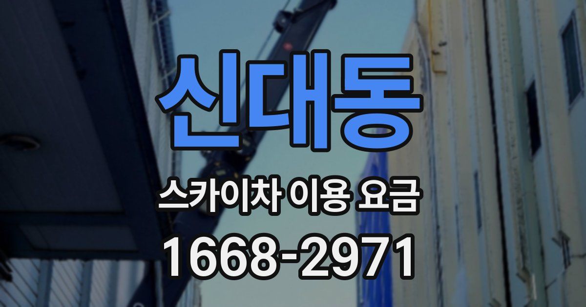 신대동 스카이차 이용 요금