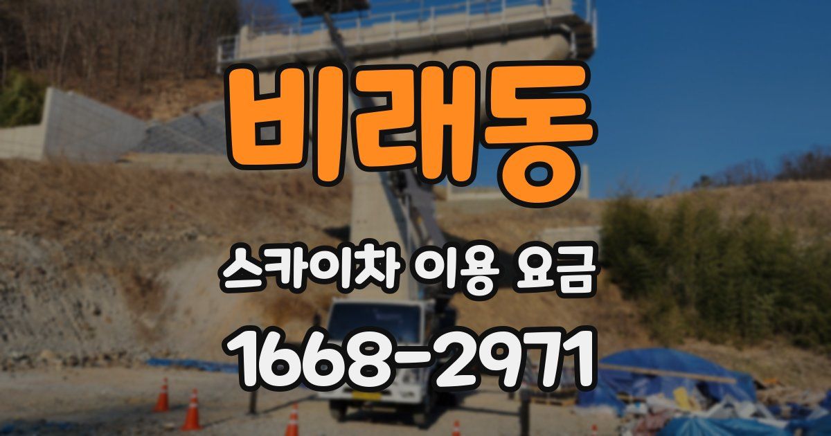 비래동 스카이차 이용 요금