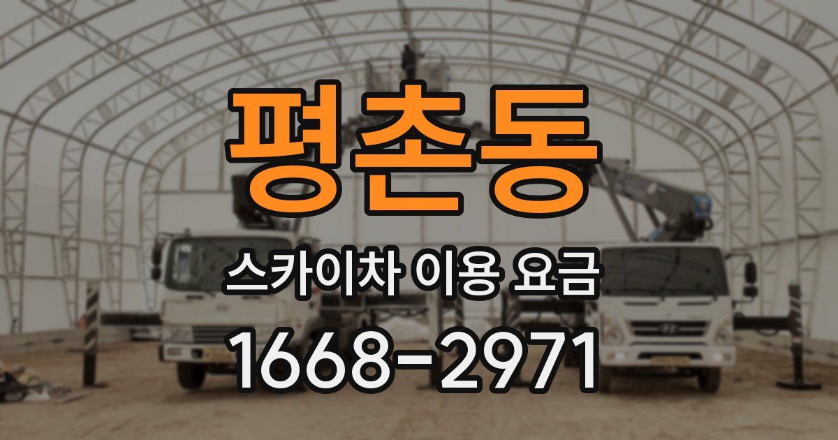 평촌동 스카이차 이용 요금