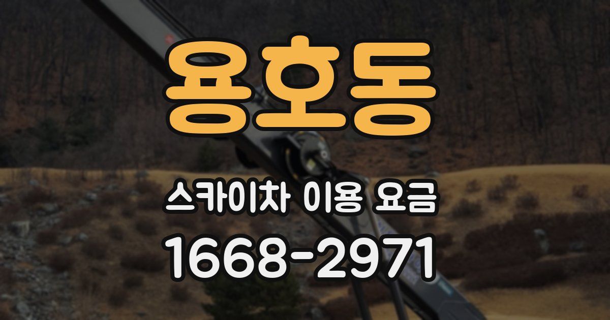 용호동 스카이차 이용 요금