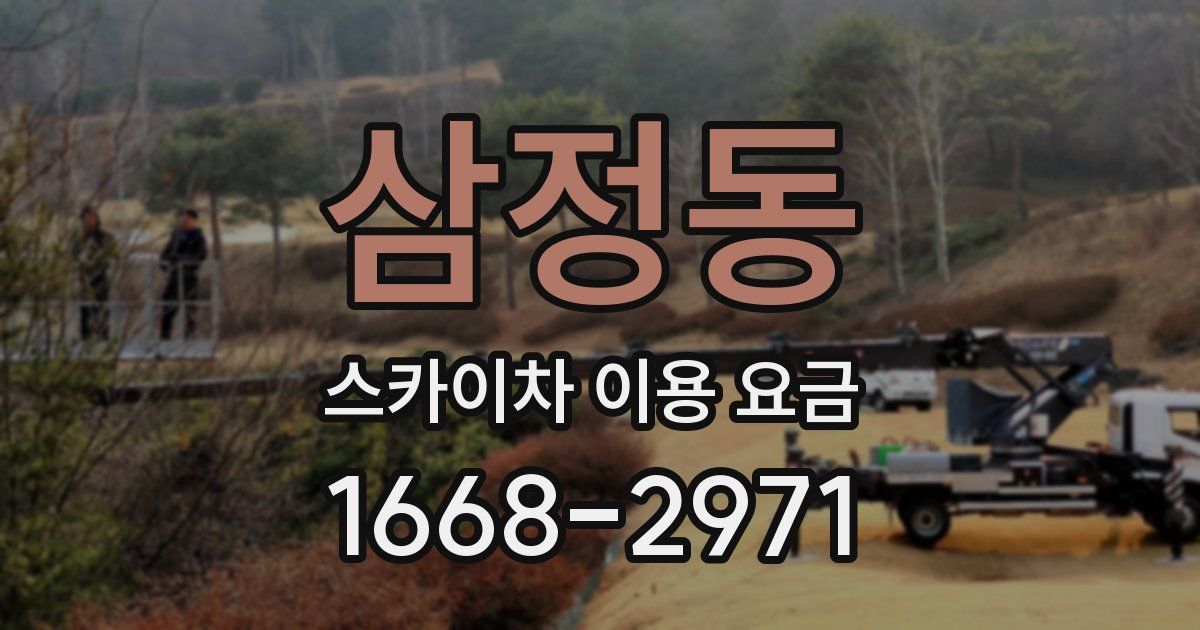 삼정동 스카이차 이용 요금