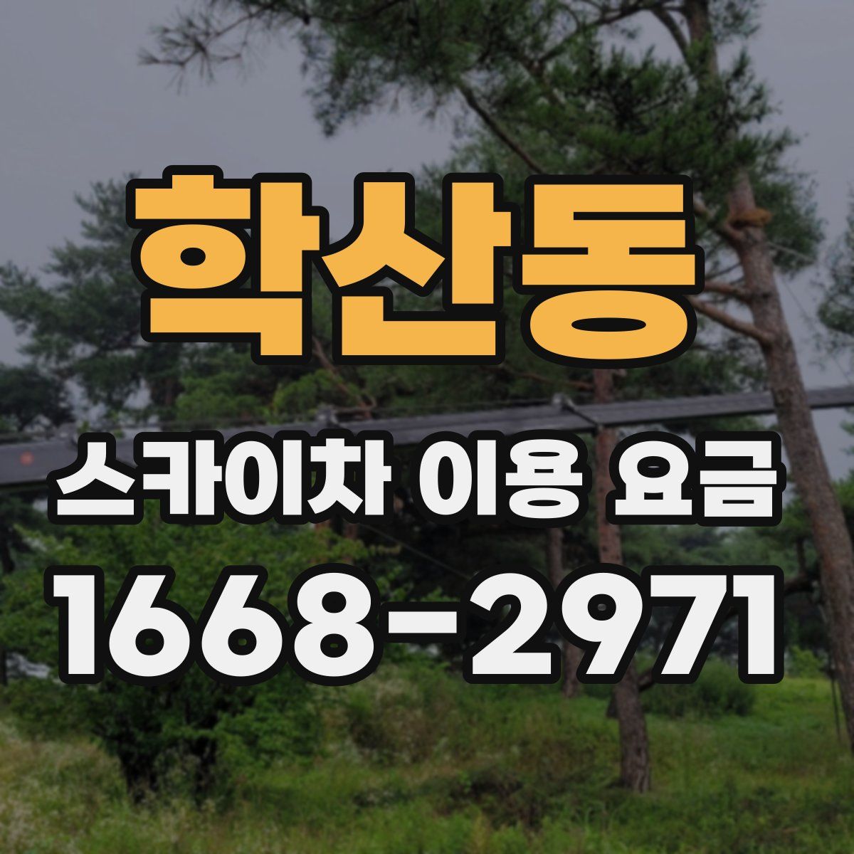 학산동 스카이차 이용 요금
