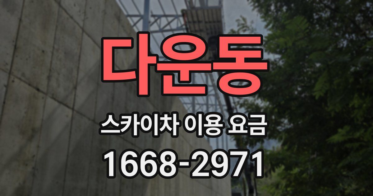 다운동 스카이차 이용 요금