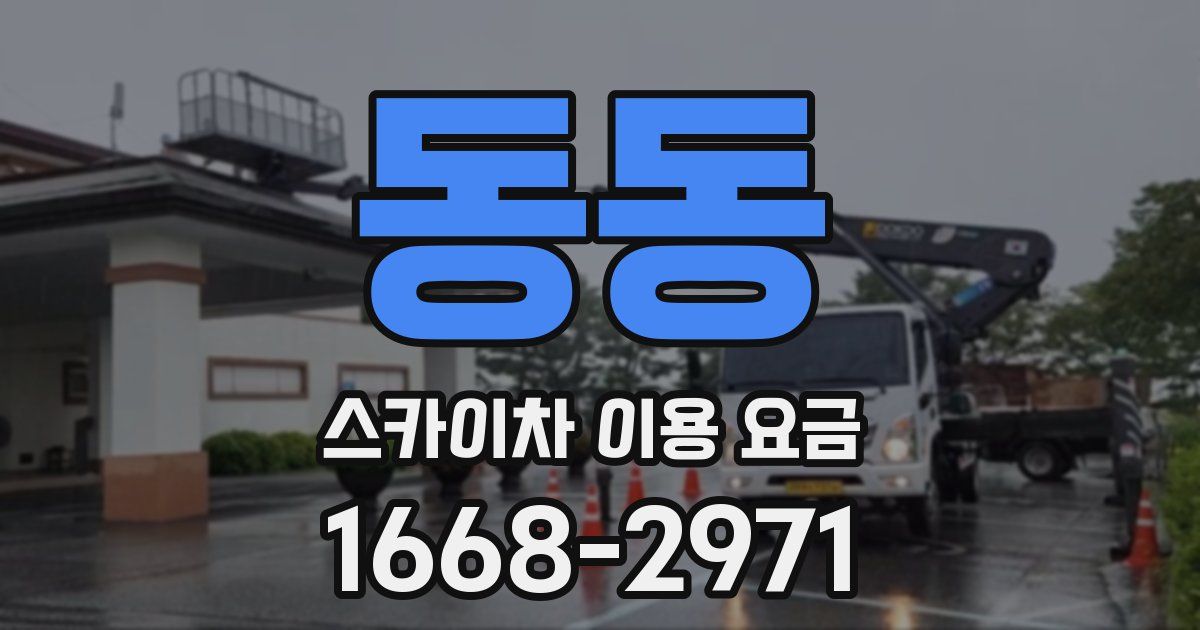 동동 스카이차 이용 요금