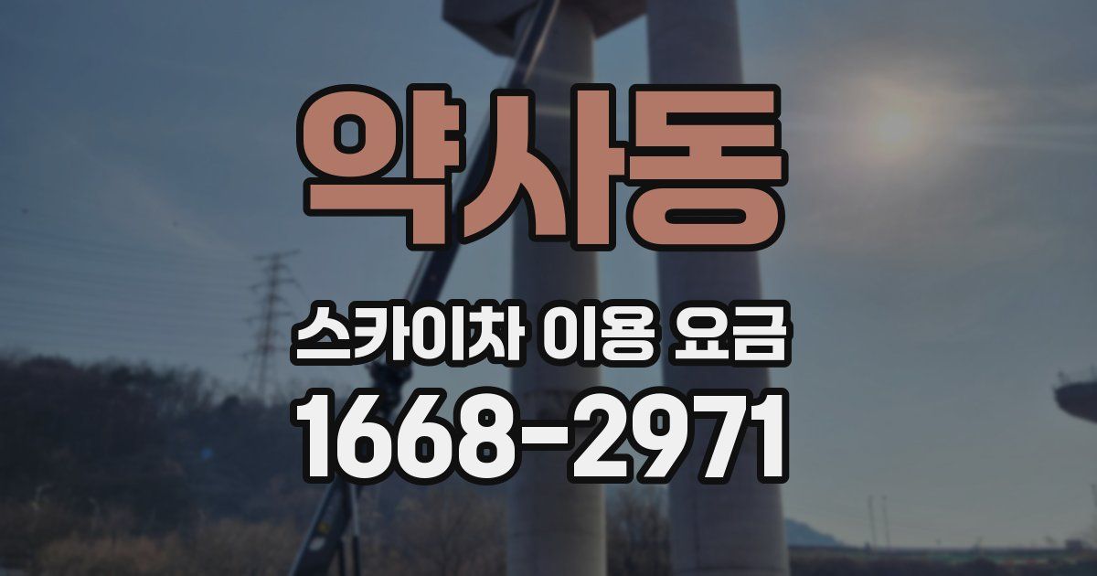 약사동 스카이차 이용 요금
