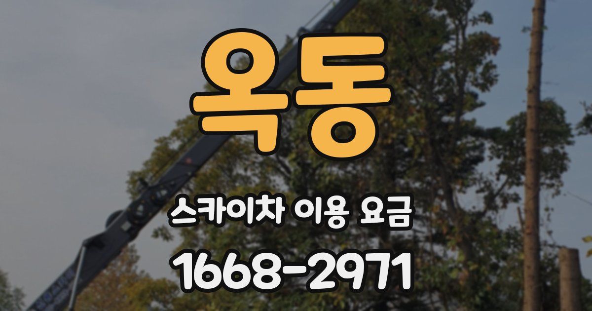 옥동 스카이차 이용 요금