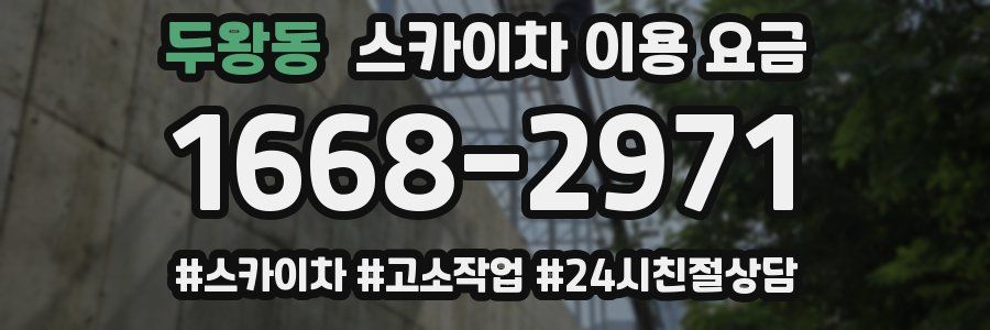 두왕동 스카이차 이용 요금