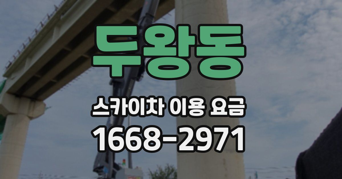두왕동 스카이차 이용 요금