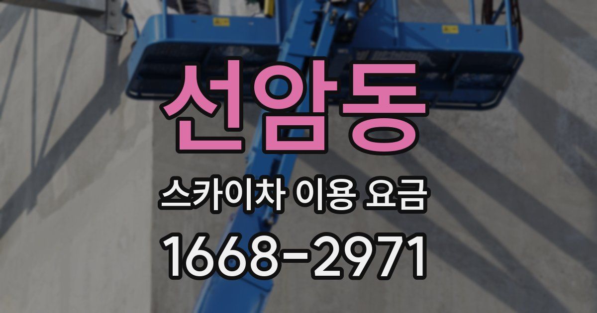 선암동 스카이차 이용 요금