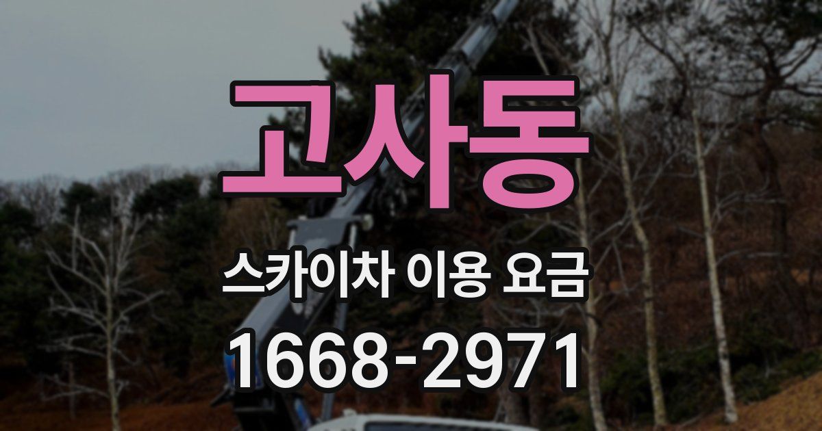 고사동 스카이차 이용 요금