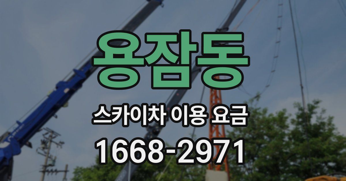 용잠동 스카이차 이용 요금