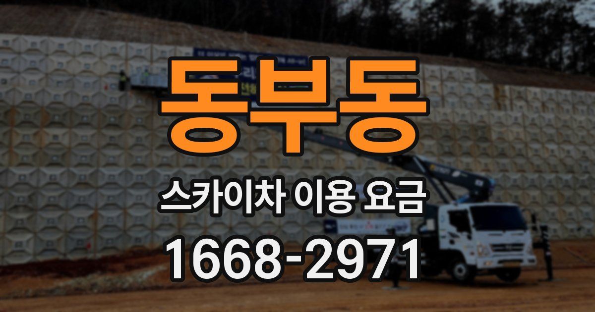동부동 스카이차 이용 요금