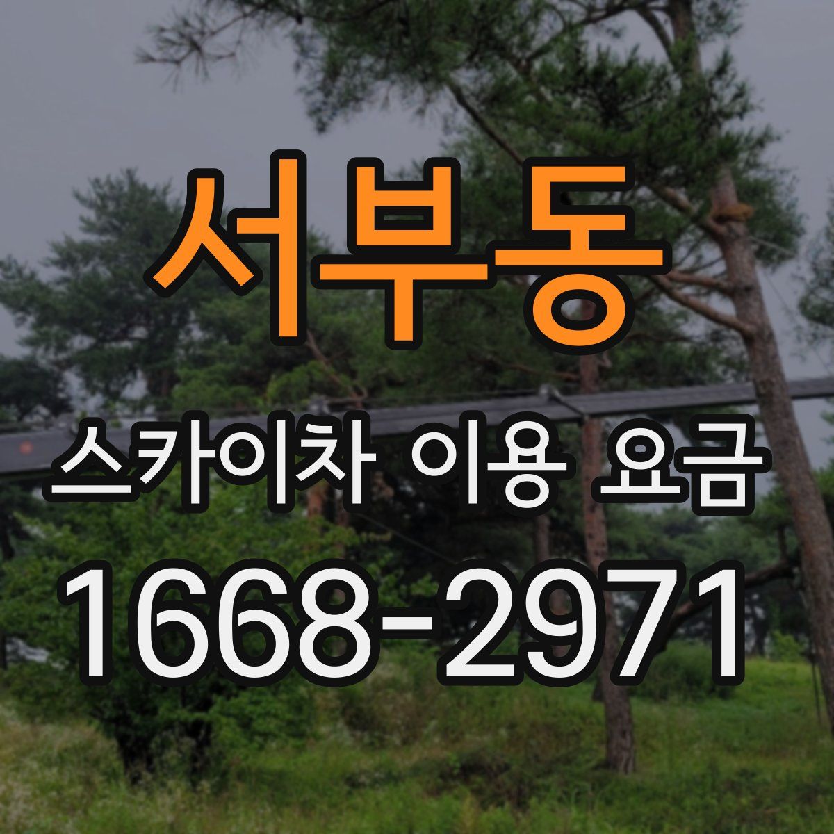 서부동 스카이차 이용 요금