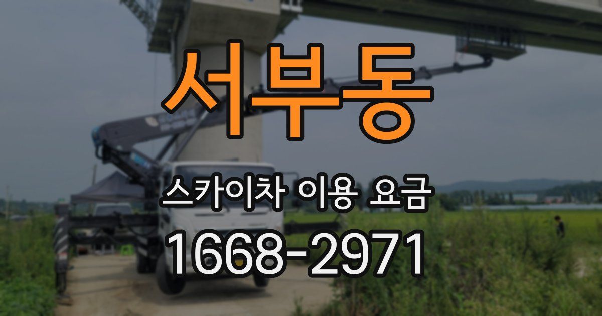 서부동 스카이차 이용 요금