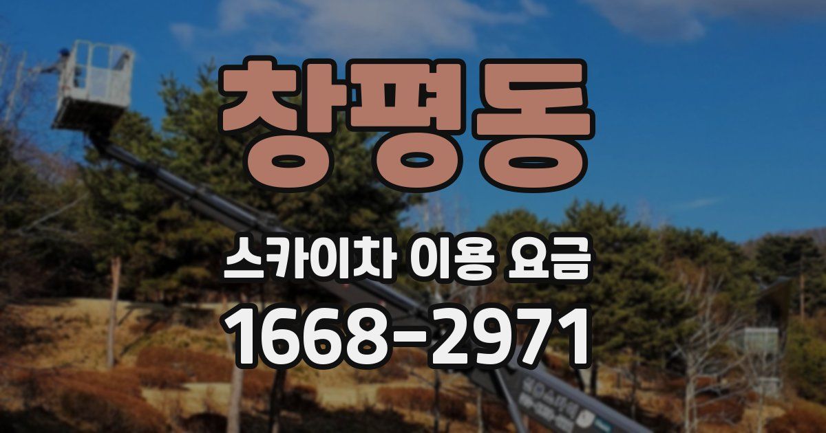 창평동 스카이차 이용 요금