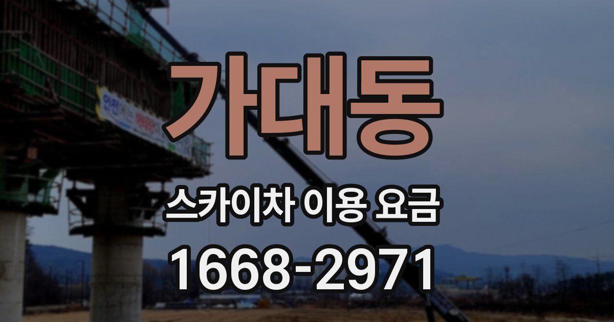 가대동 스카이차 이용 요금