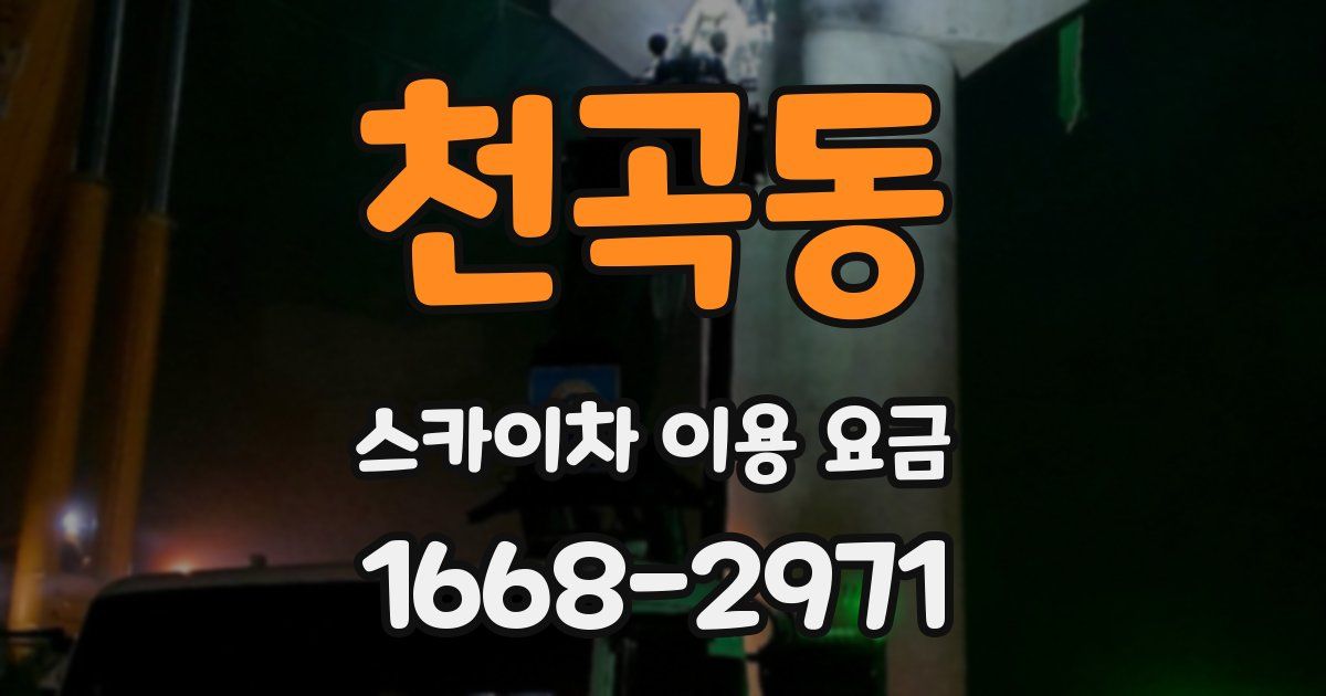 천곡동 스카이차 이용 요금