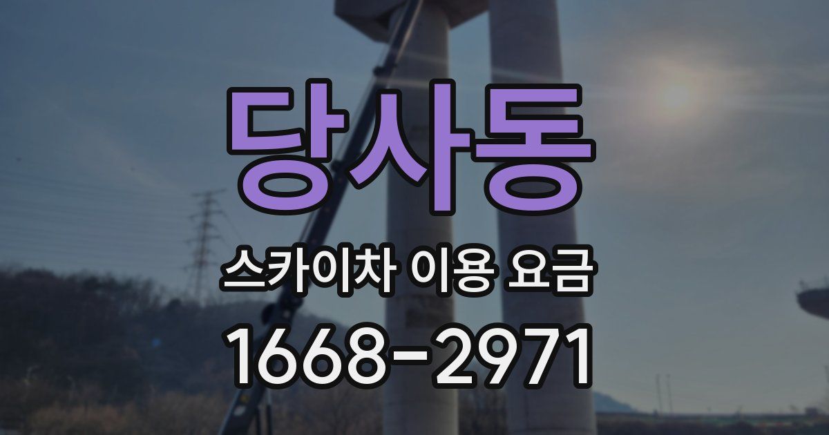 당사동 스카이차 이용 요금