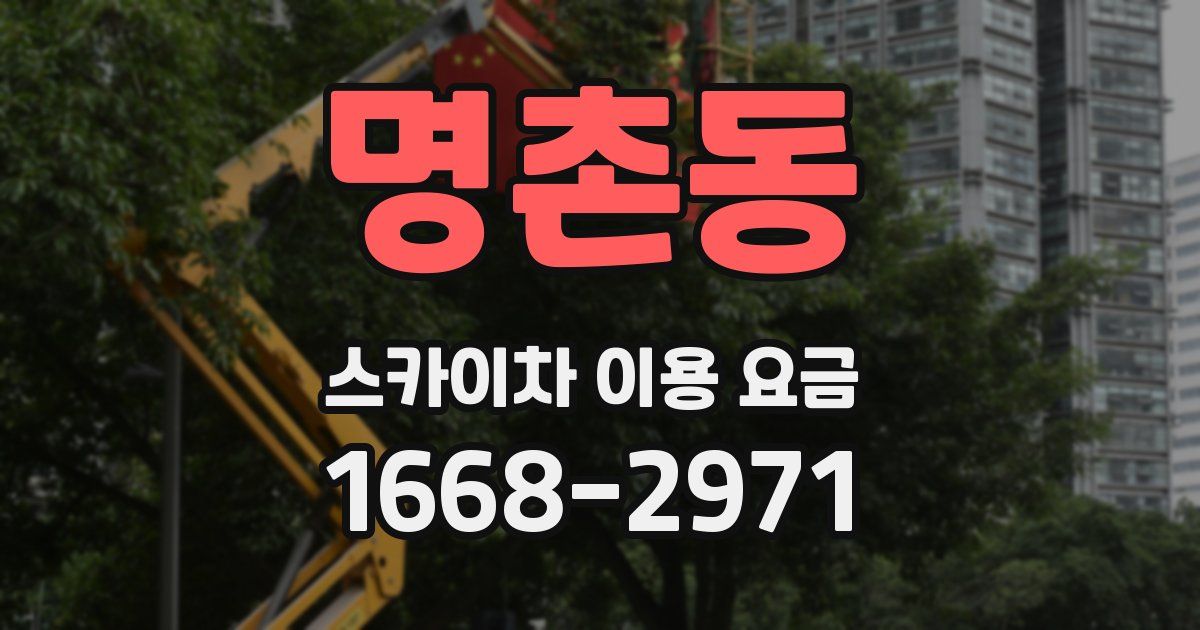 명촌동 스카이차 이용 요금