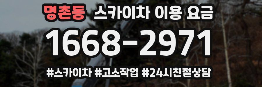 명촌동 스카이차 이용 요금
