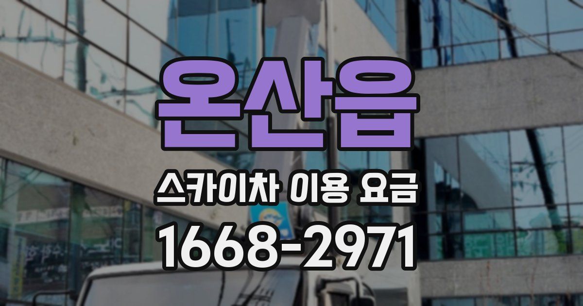 온산읍 스카이차 이용 요금