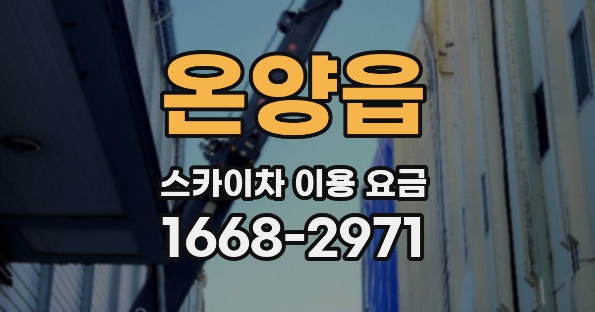 온양읍 스카이차 이용 요금
