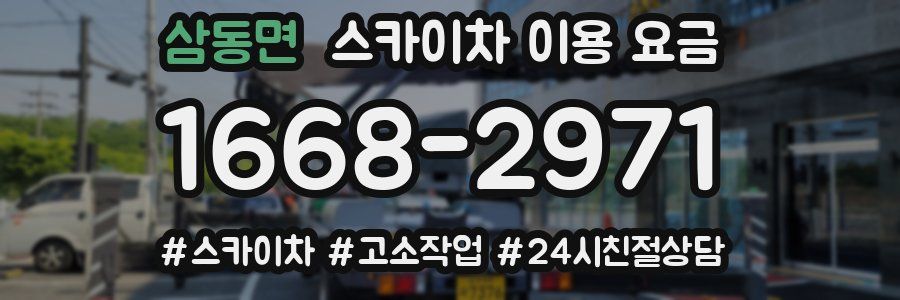 삼동면 스카이차 이용 요금