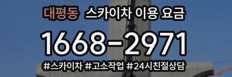 대평동 스카이차 이용 요금