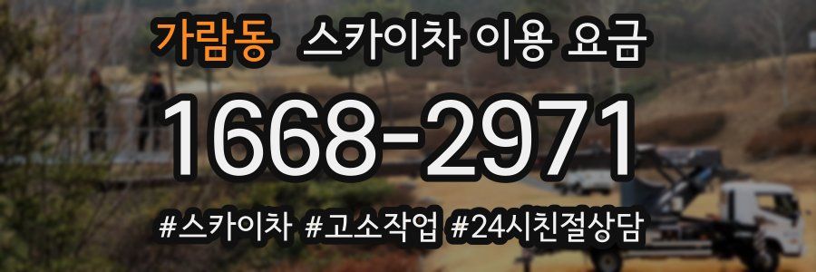 가람동 스카이차 이용 요금
