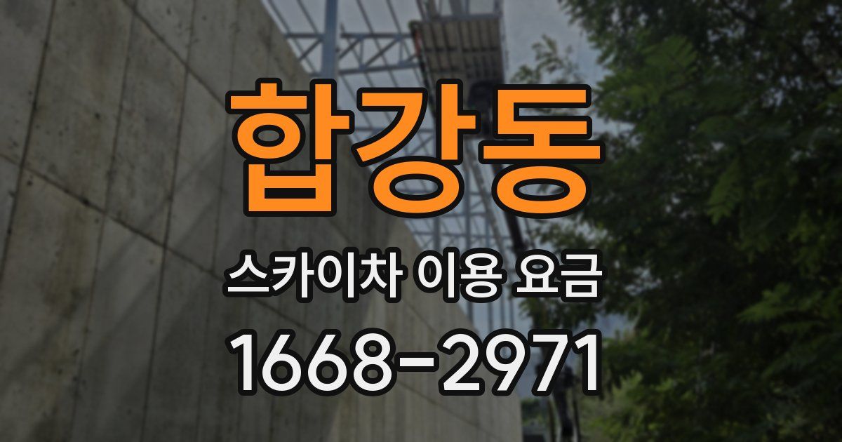 합강동 스카이차 이용 요금
