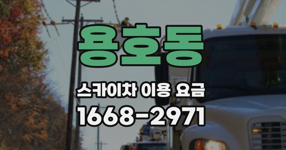 용호동 스카이차 이용 요금
