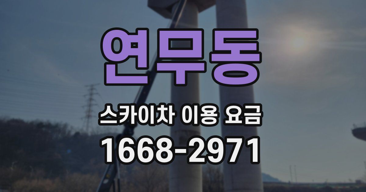 연무동 스카이차 이용 요금
