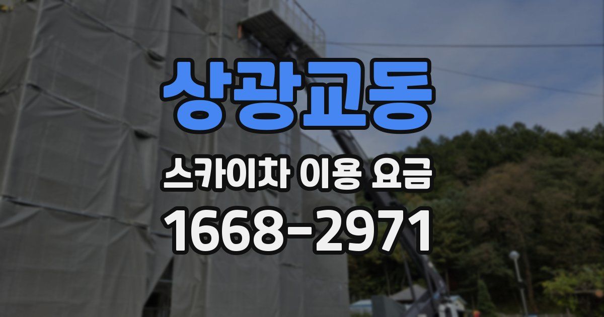 상광교동 스카이차 이용 요금