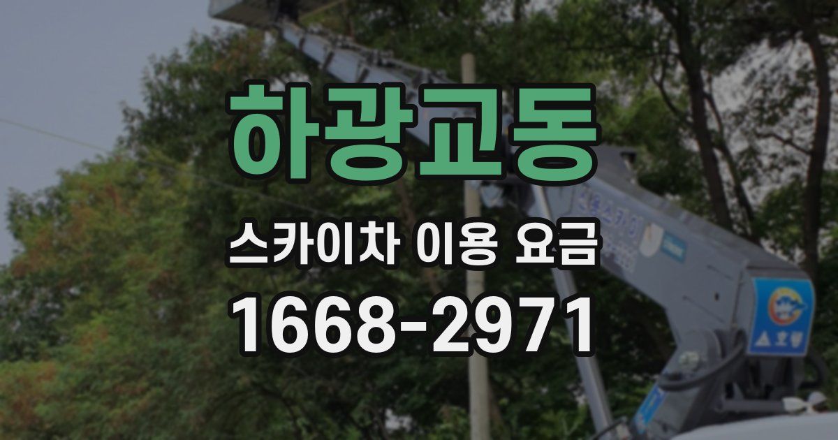 하광교동 스카이차 이용 요금