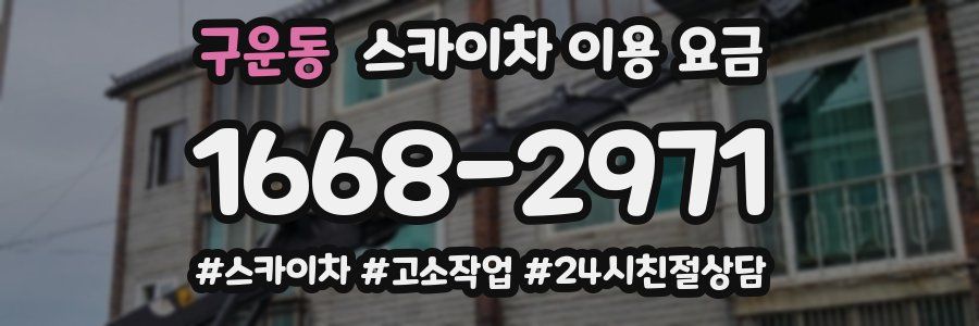 구운동 스카이차 이용 요금