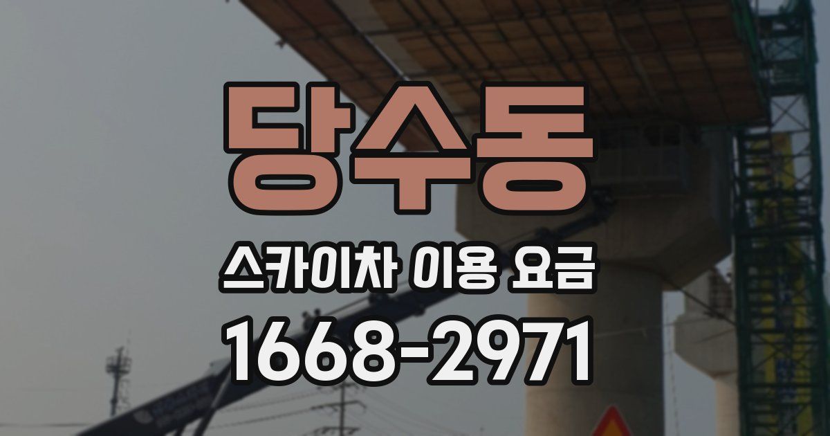 당수동 스카이차 이용 요금