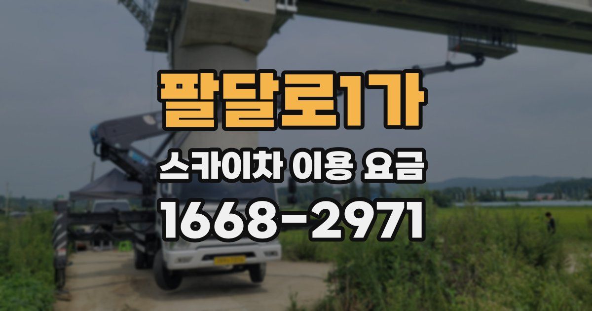 팔달로1가 스카이차 이용 요금