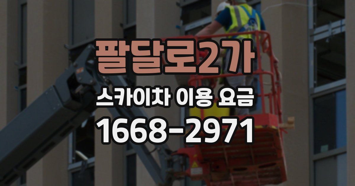 팔달로2가 스카이차 이용 요금