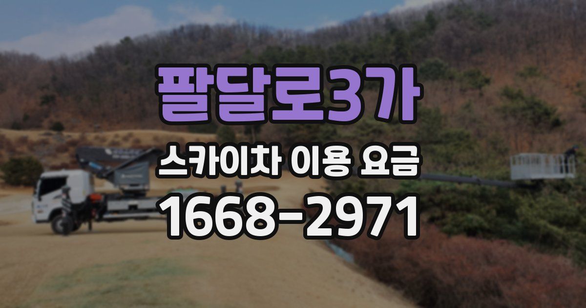 팔달로3가 스카이차 이용 요금