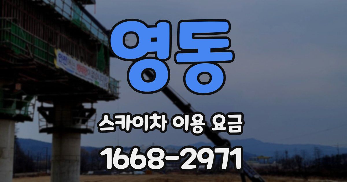 영동 스카이차 이용 요금