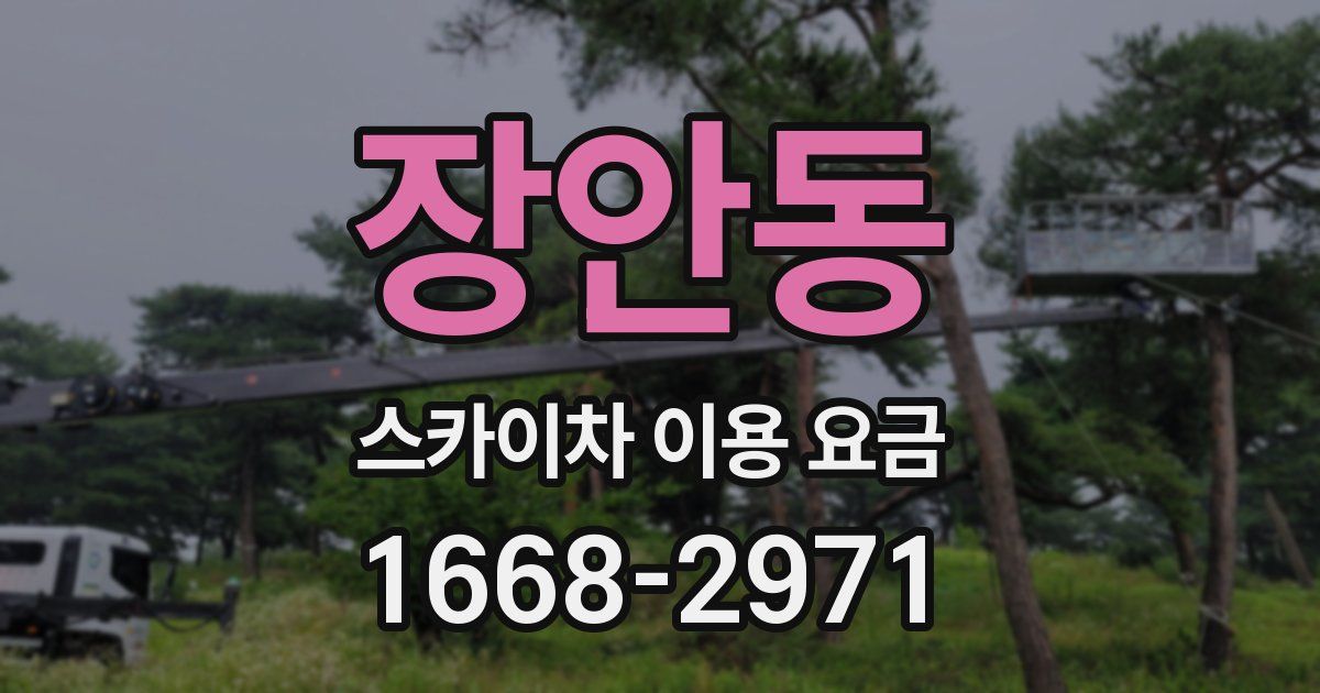 장안동 스카이차 이용 요금