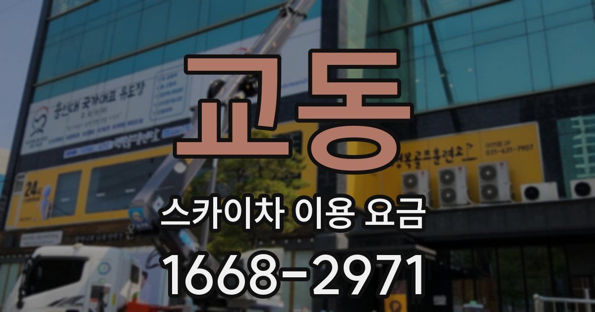 교동 스카이차 이용 요금