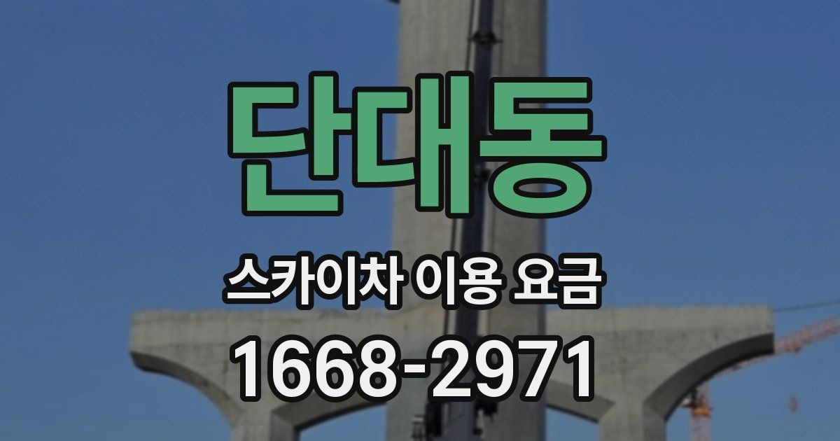 단대동 스카이차 이용 요금